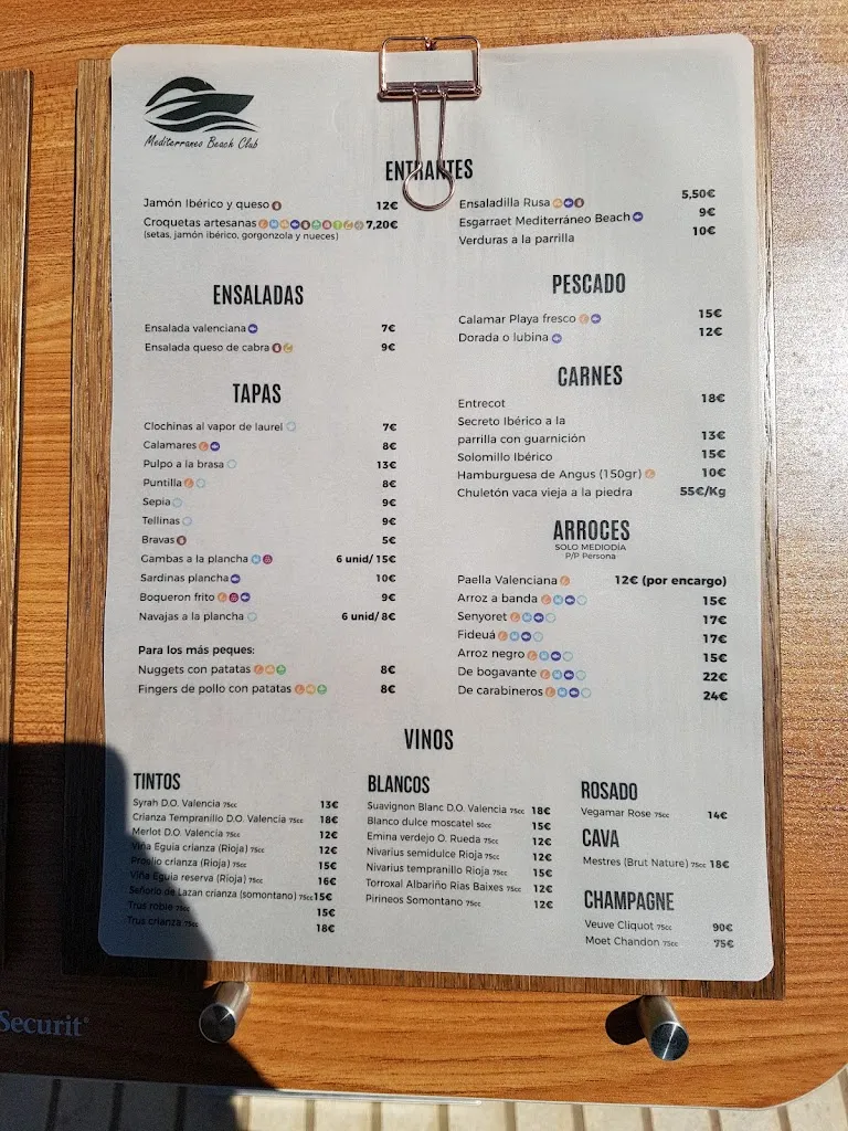 Menu_Mediterraneo Beach Club_Canet d'En Berenguer_image_2