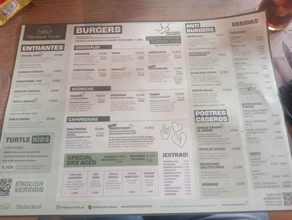 Menu_The Black Turtle - L'epicentre_Canet d'En Berenguer_image_1