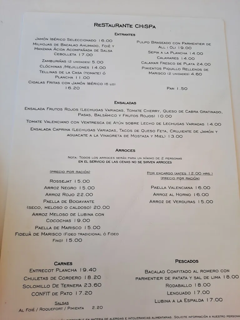 Menu_Restaurante/Arrocería Barraqueta de Mar/Barraca Beach_Canet d'En Berenguer_image_1