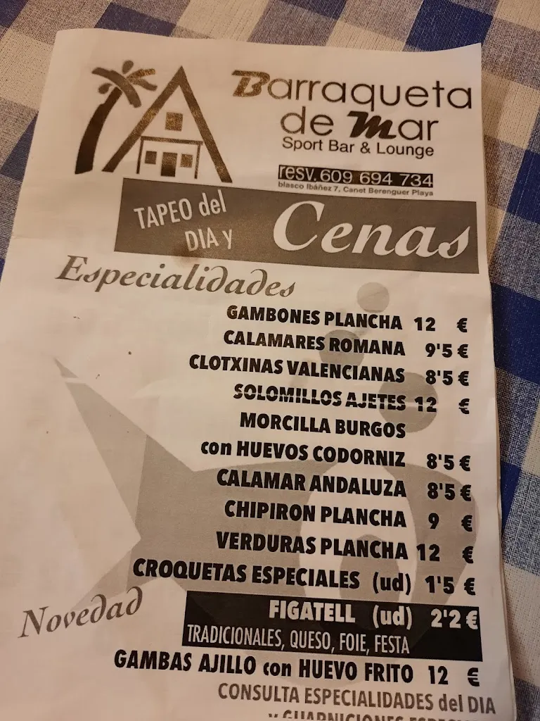 Menu_Restaurante/Arrocería Barraqueta de Mar/Barraca Beach_Canet d'En Berenguer_image_4