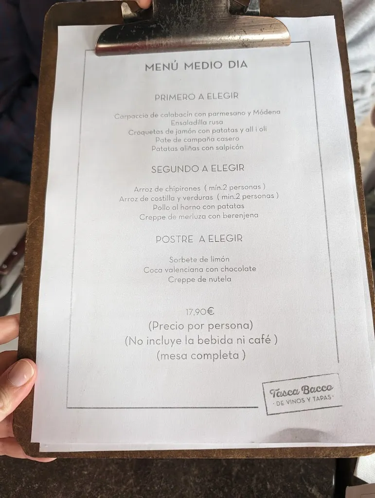 Menu_Restaurant Tasca Bacco_Canet dEn Berenguer_image_4
