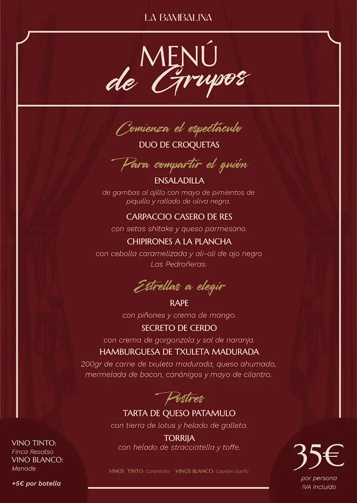 Menu_La Bambalina_Wamba_image_3