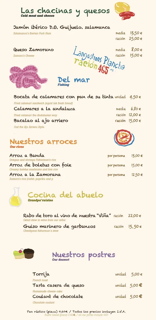 Menu_Taberna La Casa del Abuelo_Abezames_immagine_2