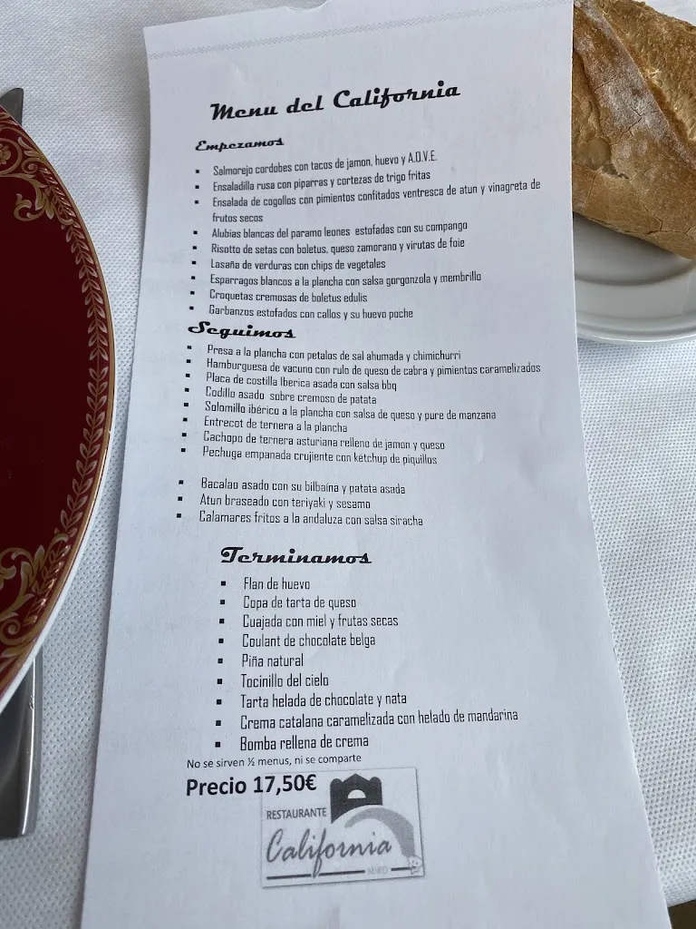 Menu_Restaurante California_Benavente_immagine_2