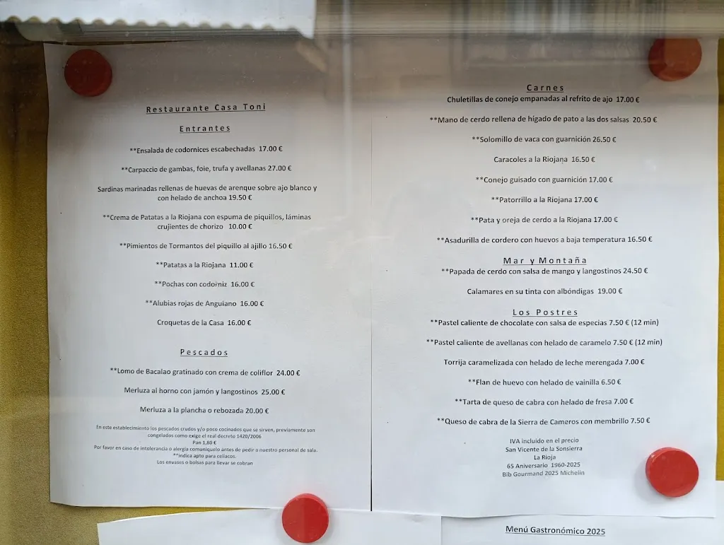 Menü_Casa Toni_Rioja_Bild_2