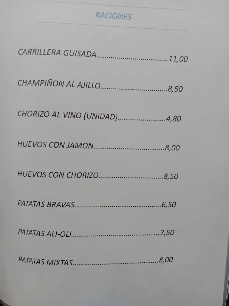 Menu_El Caminero MJ_Benavente_immagine_1