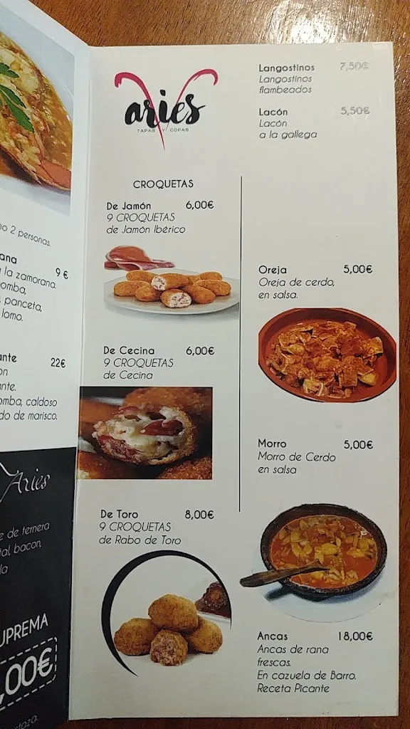 Menu_Aries Tapas y Copas_Camarzana de Tera_image_3