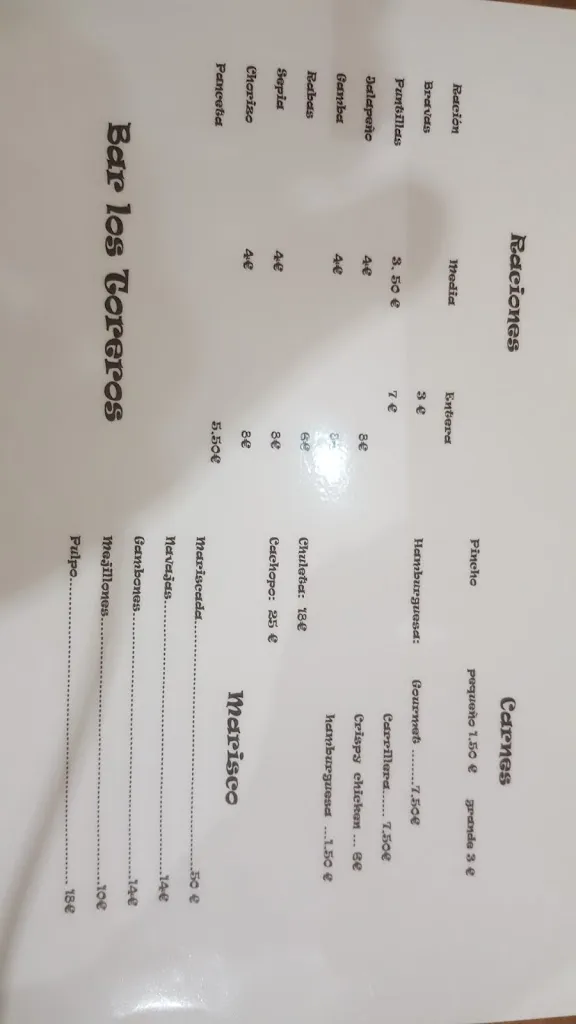 Menu_Bar los toreros_Castrogonzalo_image_1