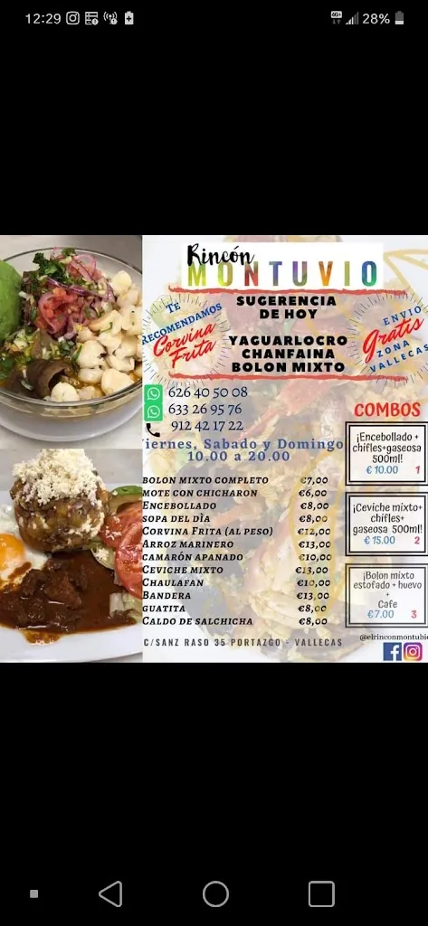 Menu_El Rincón Montubio_Cobreros_image_2