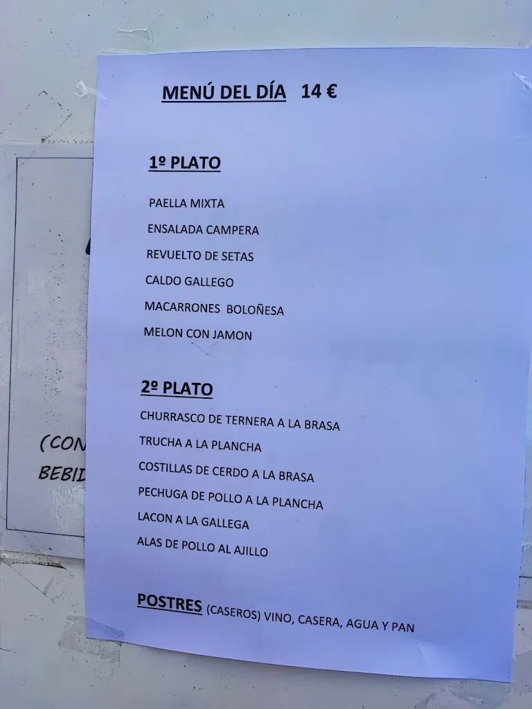 Menu_Bar Restaurante El Majo_Cobreros_image_3