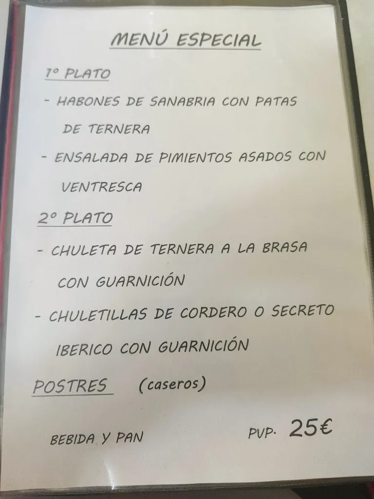 Menu_Bar Restaurante El Majo_Cobreros_image_4