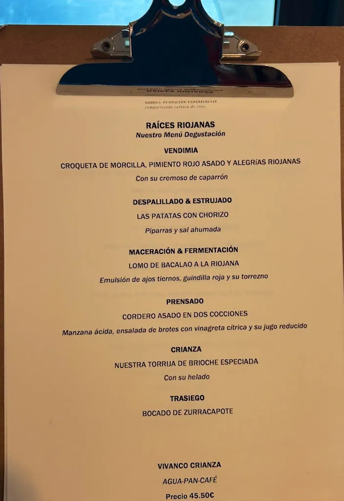 Menu_Restaurante Vivanco. Cultura de Vino_Rioja_image_1