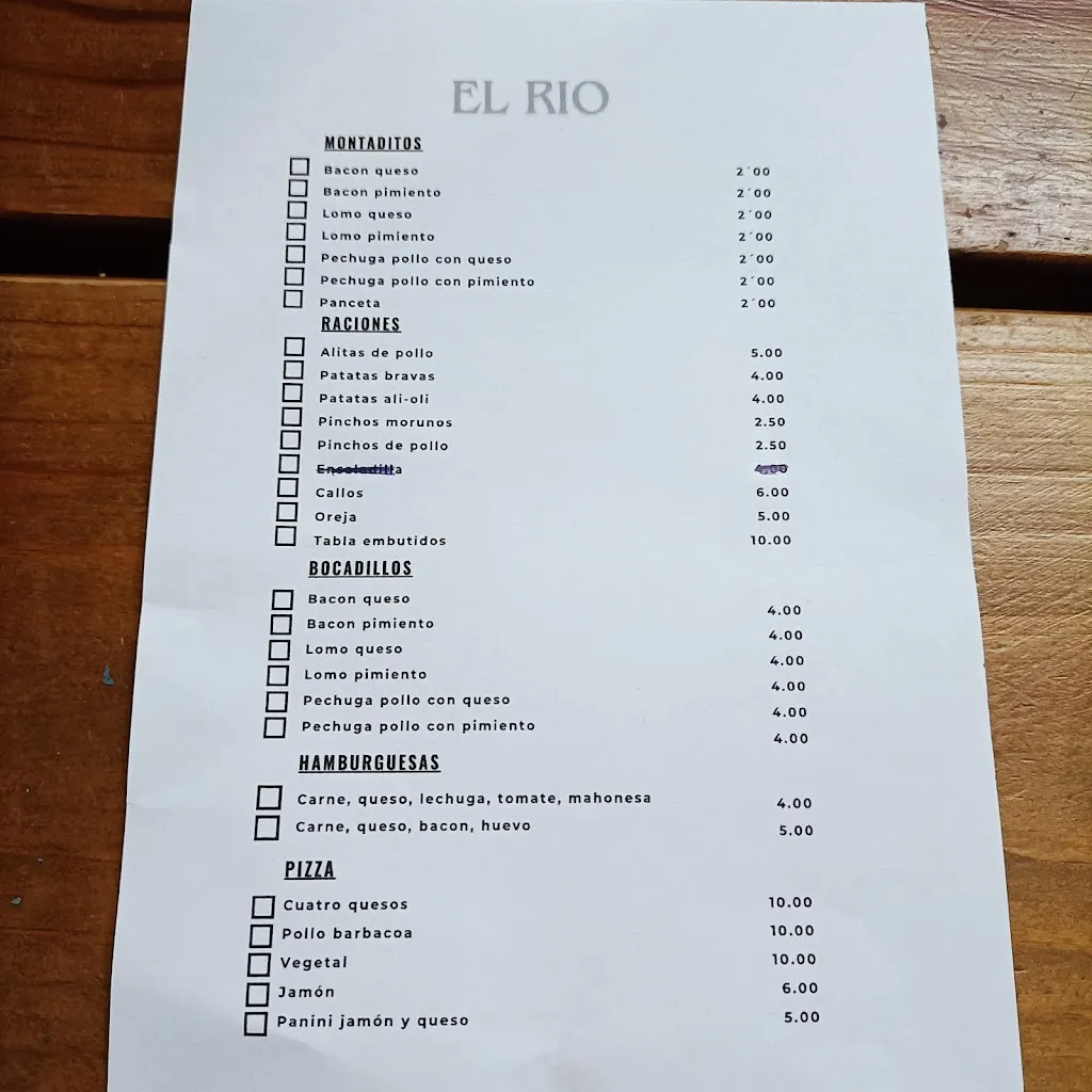 Menu_Bar El Rio Burganes_Friera de Valverde_image_1