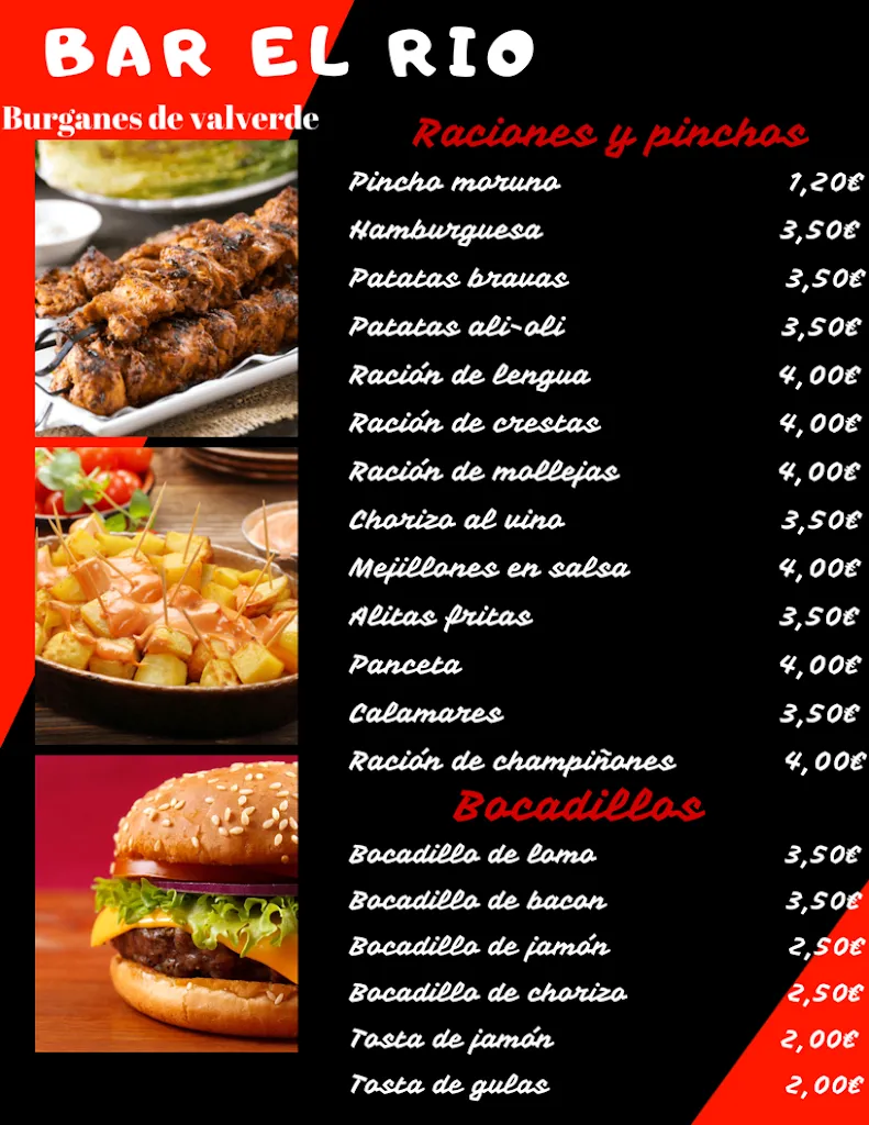 Menu_Bar El Rio Burganes_Friera de Valverde_image_4