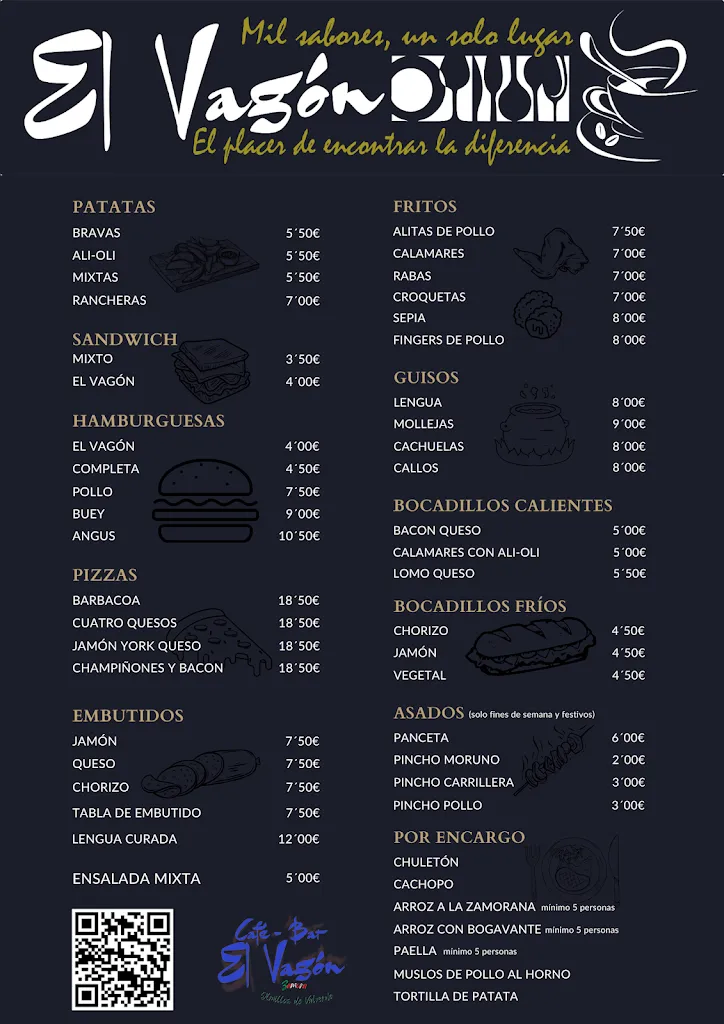 Menu_Café - Bar El Vagón_Friera de Valverde_image_1