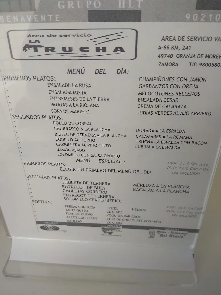 Menu_La Trucha_Granja de Moreruela_image_2
