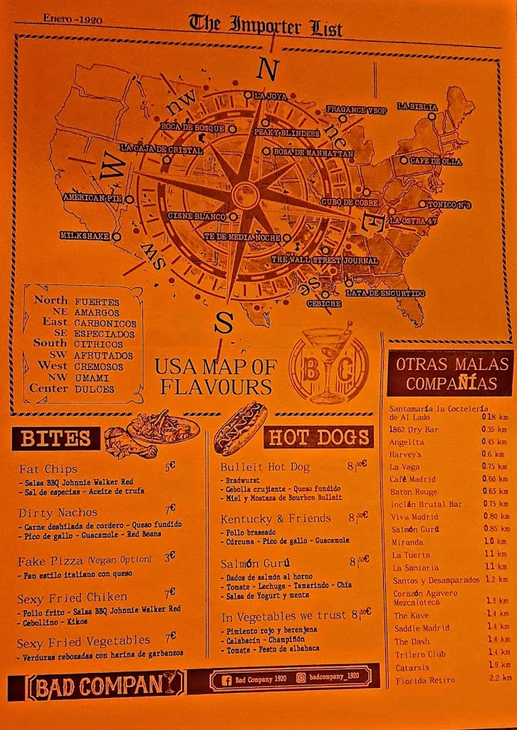 Menu_Bad Company 1920_Maderal El_image_2