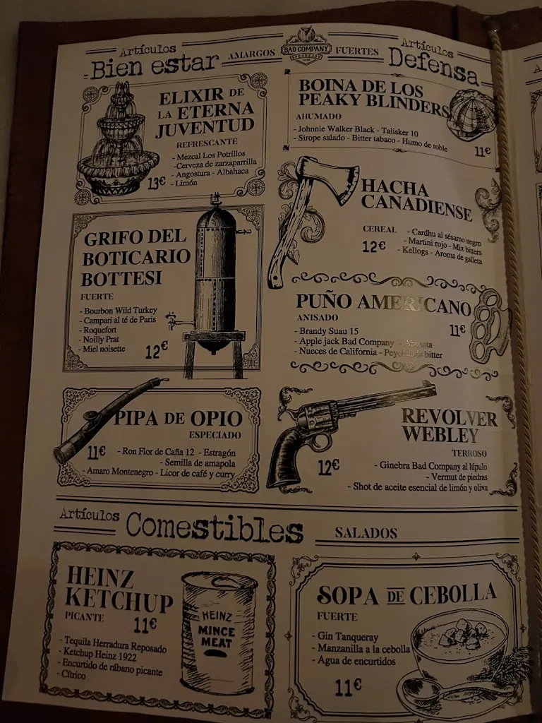 Menu_Bad Company 1920_Maderal El_image_4