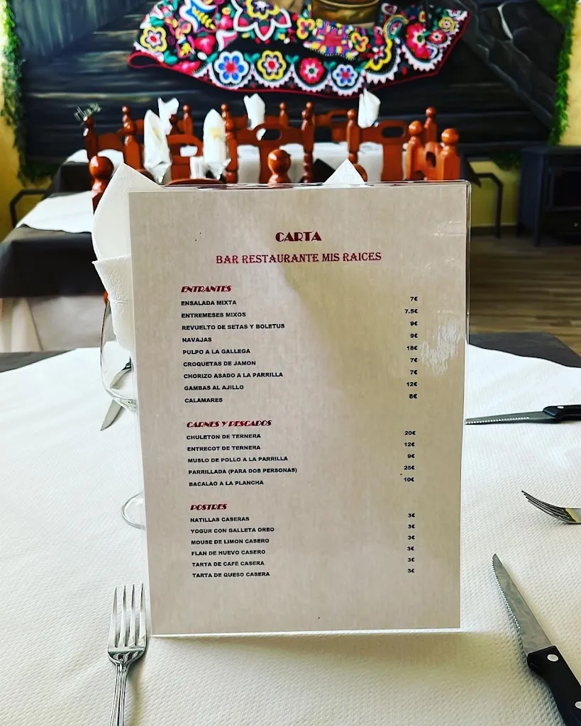 Menu_Bar Restaurante Mis Raíces_Milles de la Polvorosa_image_1