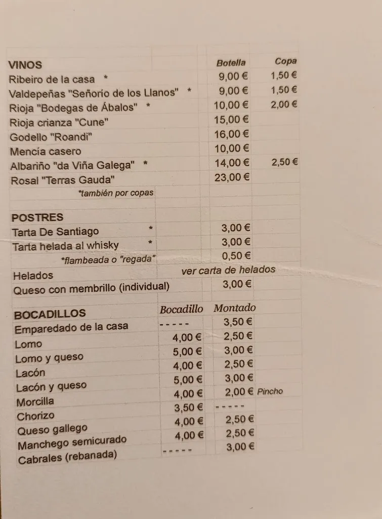 Menu_La Casa del Pulpo - Bar Los Gallegos_Gallegos del Río_image_2