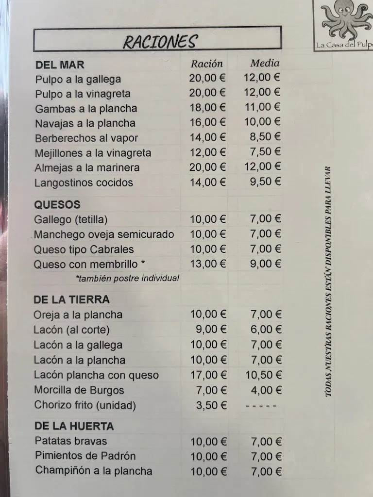 Menu_La Casa del Pulpo - Bar Los Gallegos_Gallegos del Río_image_4