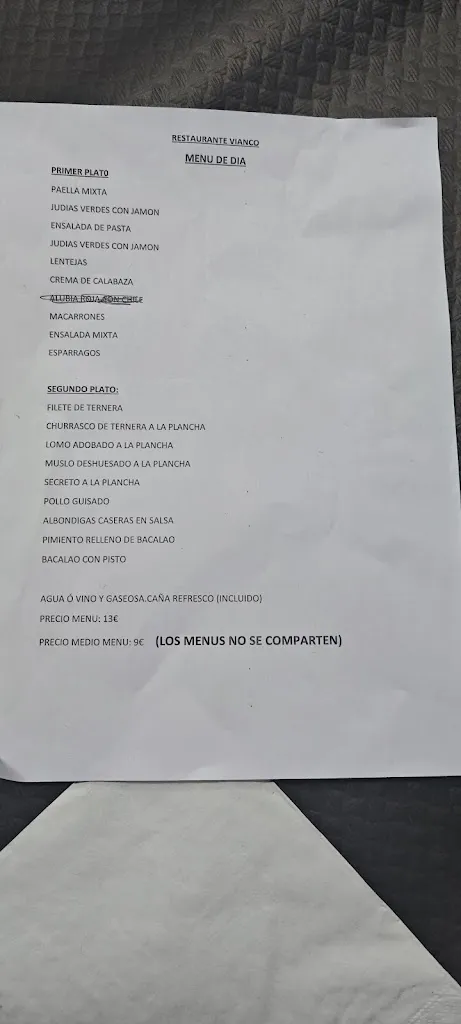 Menu_Restaurante Hostal Vianco_Olmillos de Castro_image_4