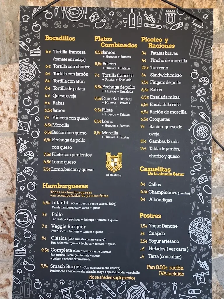 Menu_Bar El Castillo_Olmillos de Castro_immagine_1