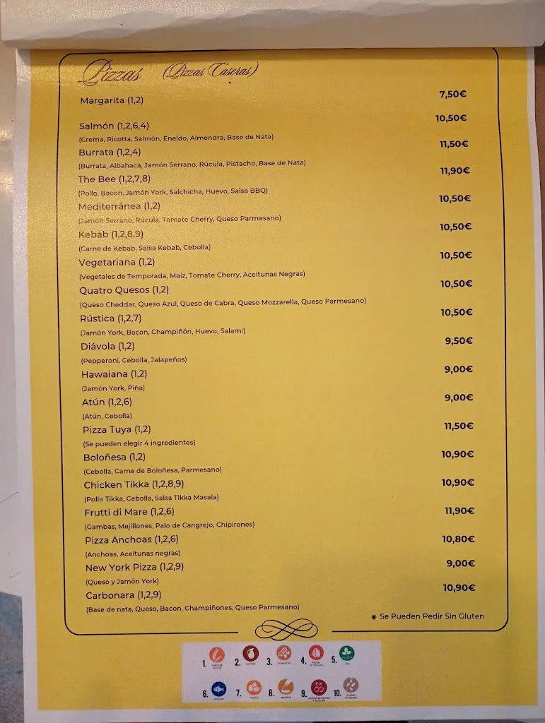 Menu_The Bee Pizzeria,_Pego El_image_3