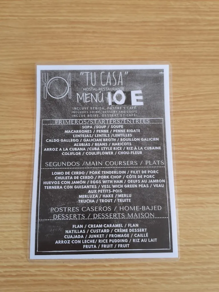 Menu_Hostal Tu Casa_Requejo_immagine_2