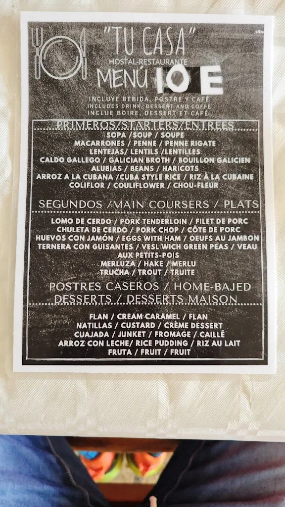 Menu_Hostal Tu Casa_Requejo_immagine_3