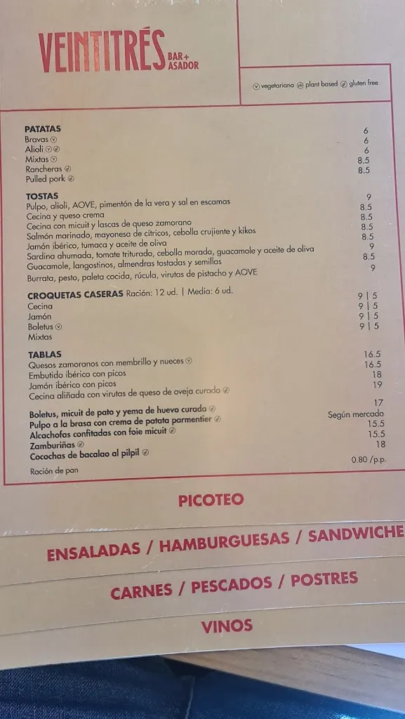 Menu_Veintitrés | Restaurante + Asador_San Cristóbal de Entreviñas_image_4