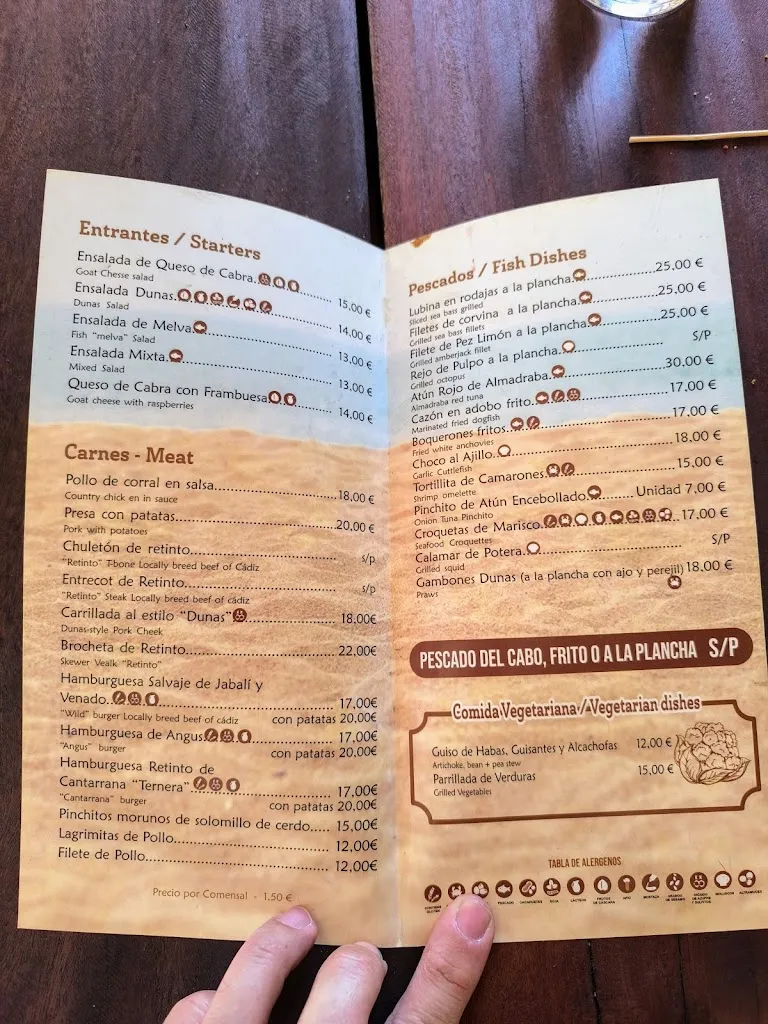 Menu_Las Dunas • Bar & Lounge_Samir de los Caños_image_1