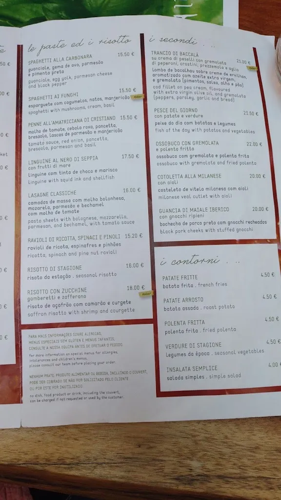 Menu_Restaurante Il Basilico Porto_Porto_image_4