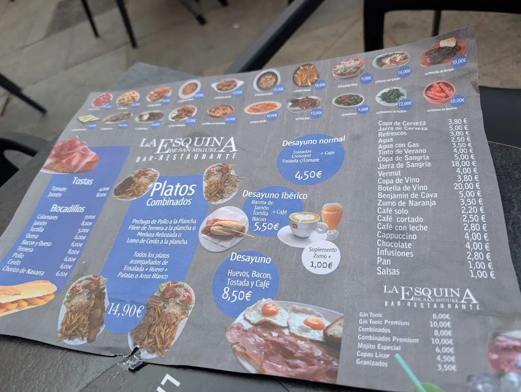 Menu_La Esquina de San Miguel_San Miguel del Valle_image_3