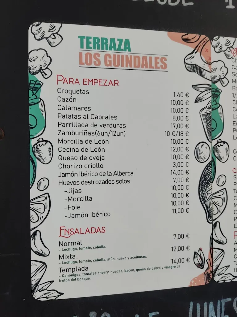 Menü_Terraza Los Guindales_Santovenia_Bild_1