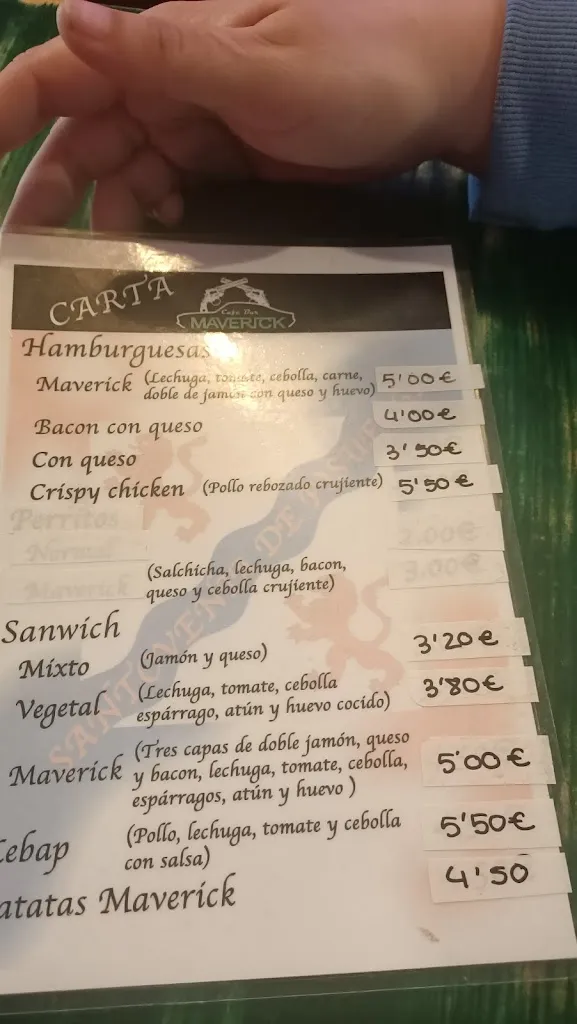 Menu_Café-Bar Burguer Maverick_Santovenia_image_2