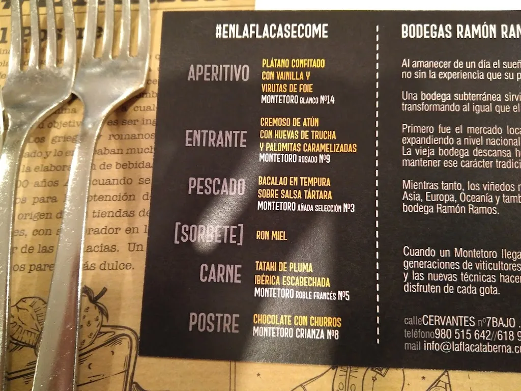 Menu_Taberna Gastronómica La Flaca_Valcabado_image_2