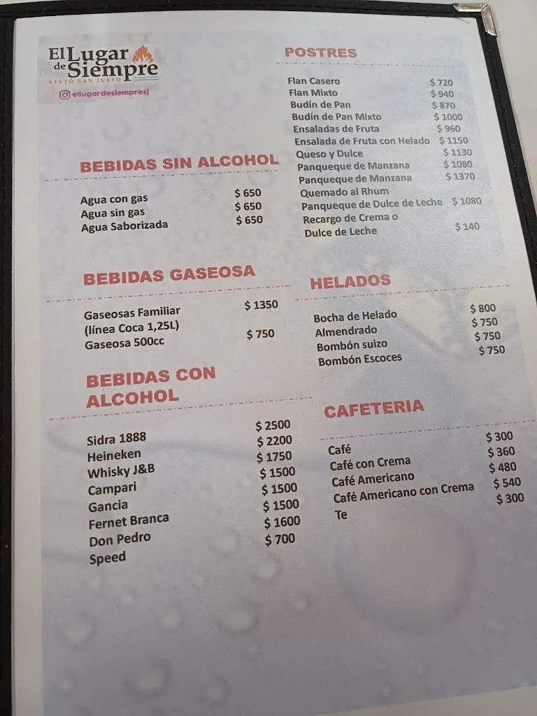 Menu_El Lugar de Siempre_San Justo_image_1