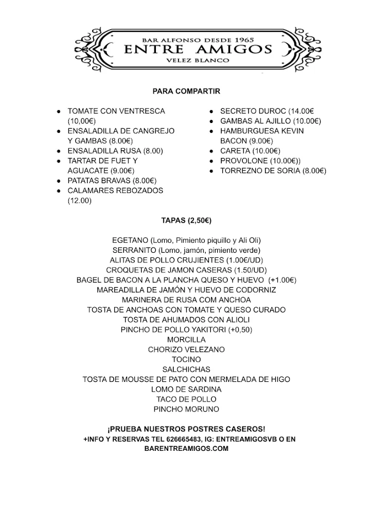 Menu_Bar Entreamigos _Vélez-Blanco_image_1