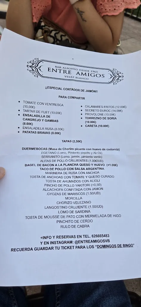 Menu_Bar Entreamigos _Vélez-Blanco_image_3