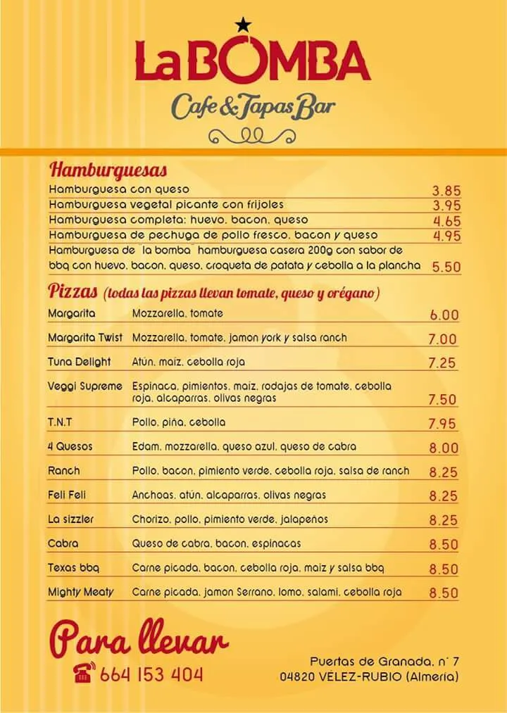 Menu_La Bomba Cafe & Tapas_Vélez-Blanco_image_2