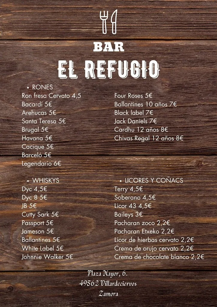 Menu_EL REFUGIO ® Bar Villardeciervos_Villardeciervos_image_3
