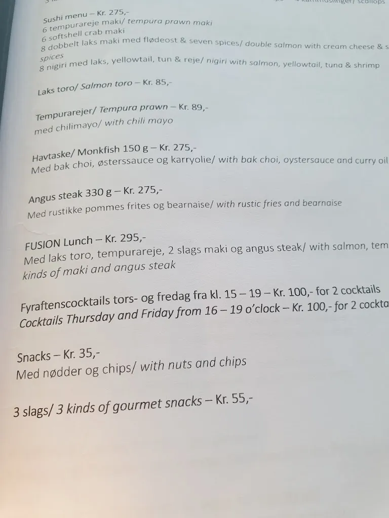 Menu_Restaurant Fusion A/S_Alborge_image_1