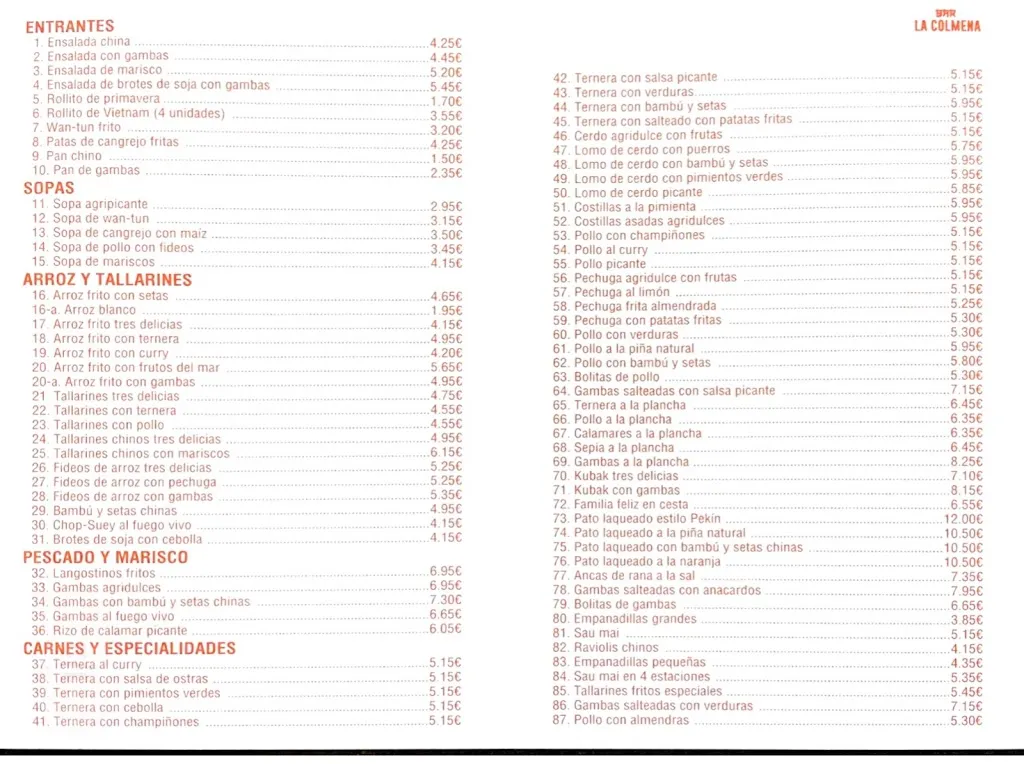 Menu_Bar Restaurante La Colmena | Alagón_Alagón_image_1