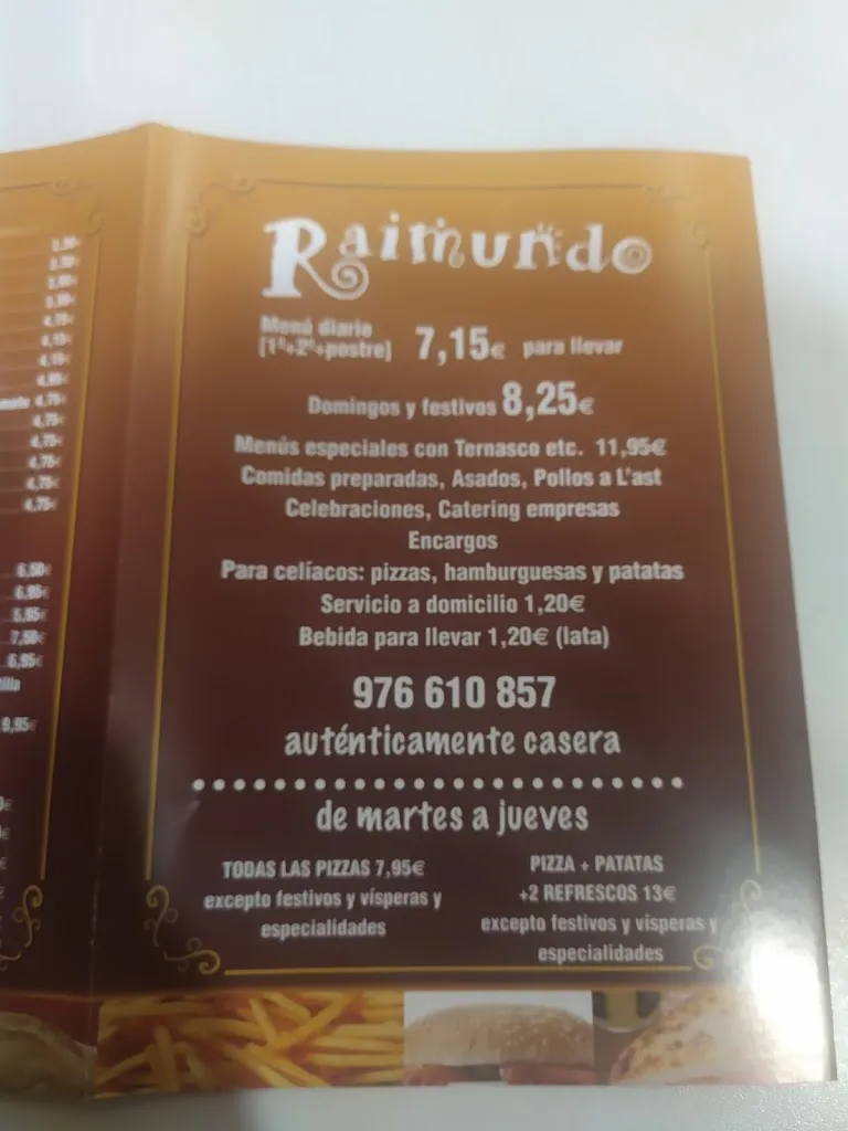 Menu_Pizzería Raimundo | Alagón_Alagón_image_3