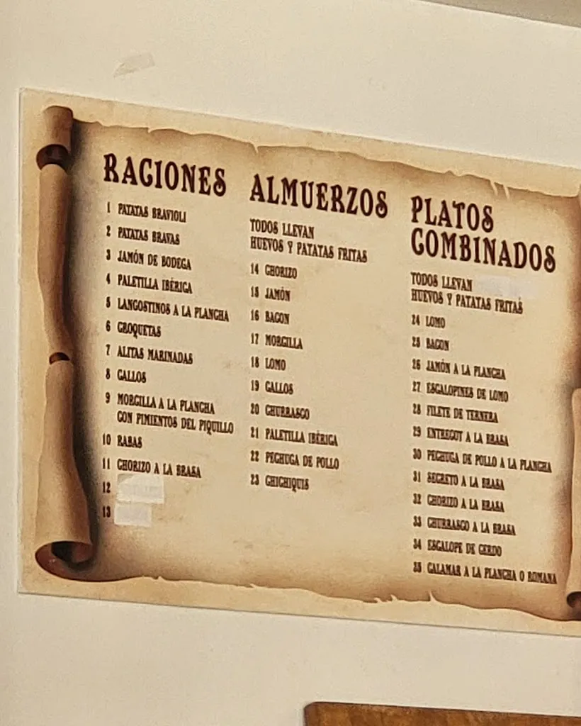 Menu_Bar-Restaurante La Fortaleza_Alegría-Dulantzi_immagine_1