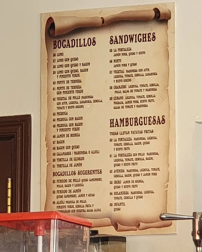 Menu_Bar-Restaurante La Fortaleza_Alegría-Dulantzi_immagine_2