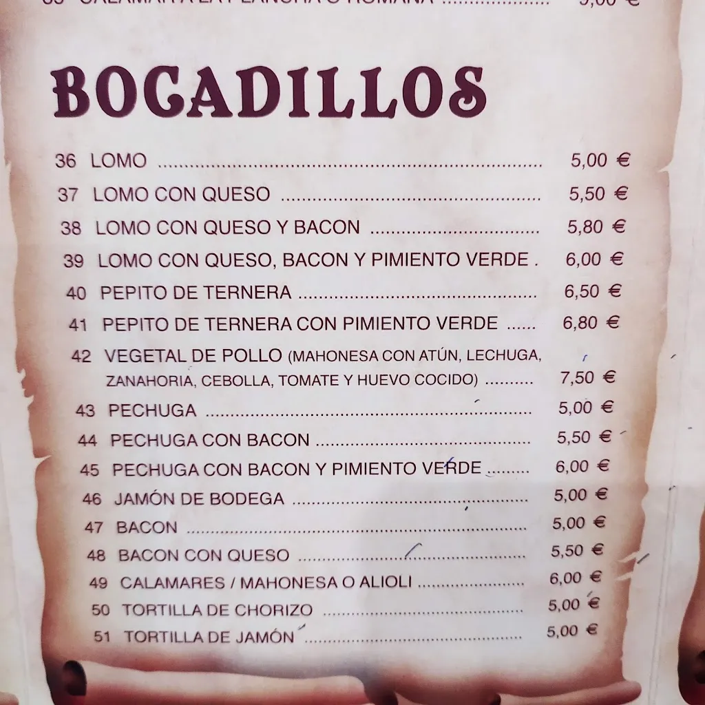Menu_Bar-Restaurante La Fortaleza_Alegría-Dulantzi_immagine_4