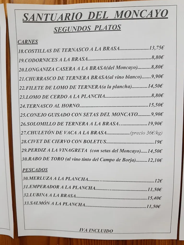 Menu_Restaurante Santuario del Moncayo_Alcalá de Moncayo_image_4