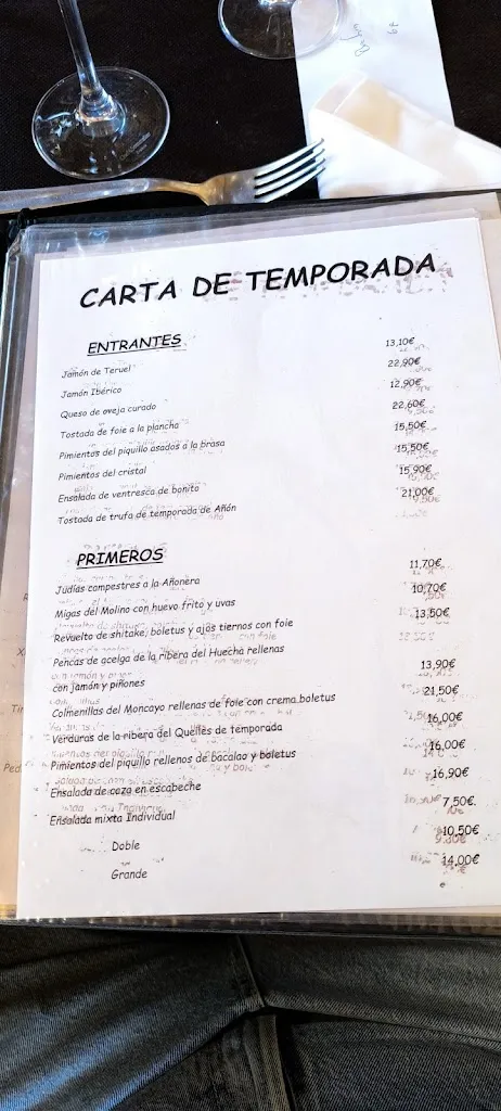 Menu_El Molino de Berola_Alcalá de Moncayo_image_3